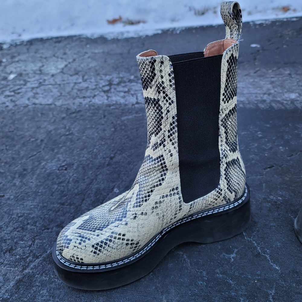 Paris Texas Desert Ivory Python Print Leather Che… - image 6